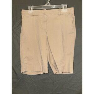 Talbots neutral casual beige tan Shorts high rise comfort stretch womens 6